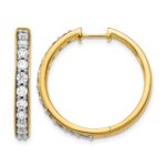 14k 1 1/2 carat Lab Grown Diamond VS/SI+ G+ Complete Hinged Hoop Earrings