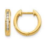 14k 1/4 carat Lab Grown Diamond VS/SI+ G+ Complete Hinged Hoop Earrings