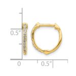 10k Diamond Hinged Hoop Earrings - Image 4