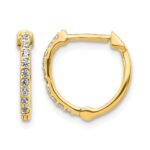 14k Diamond Hinged Hoop Earrings