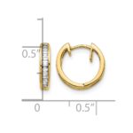 14k Baguette Diamond Hinged Hoop Earrings - Image 4
