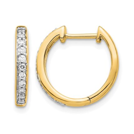 10k Diamond Complete Hinged Hoop Earrings