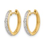 14k Diamond Complete Hinged Hoop Earrings - Image 2