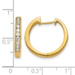 14k Diamond Hinged Hoop Earrings - Image 4