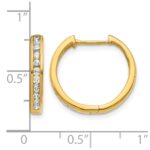 14k Diamond Hinged Hoop Earrings - Image 4