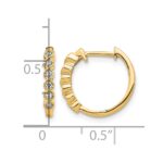 10k Diamond Hinged Hoop Earrings - Image 4