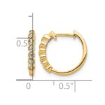14k Diamond Hinged Hoop Earrings - Image 4