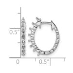 14k White Gold Diamond Hinged Hoop Earring Mountings - Image 3
