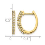 14k 1/3 carat Lab Grown Diamond VS/SI+ G+ Complete Hinged Hoop Earrings - Image 2
