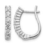 14k White Gold Hinged Hoop Earrings Mtgs Only, No dias.