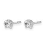 14k White Gold 1/5 carat Diamond Post Earrings - Image 2