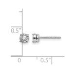 10k White Gold Diamond Cluster Post Earrings - Image 4