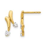 14k 1/5 carat Diamond 2-Stone Post Earrings