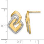 14k Polished 1/3 carat Diamond Fancy Shaped Post Earrings - Image 4