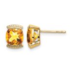 14k Citrine Post Earrings