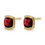 14k Garnet Post Earrings - Image 2