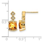 14k Citrine and Diamond Earrings - Image 4