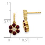 14k Garnet and Diamond Earrings - Image 4