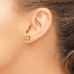 10k Cushion Citrine Earrings - Image 3