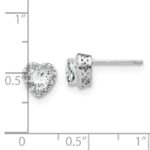 Sterling Silver Rhodium-plated White Topaz and Diamond Earrings - Image 4
