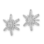 14k White Gold 5/8 carat Lab Grown Diamond VS/SI+ G+ Complete Star Post Earrings - Image 2