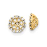14k 1/10 carat Diamond Circle Earring Jackets