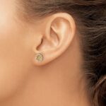 14k 1/5 carat Diamond Circle Earring Jackets - Image 3