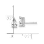 14k White Gold 3/4 ctw Lab Grown Diamond VS/SI+ G+ Pear 4 Prong Heavy Wt. Stud Earrings - Image 4