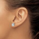 14k White Gold 2 carat Certified Lab Grown Diamond VS/SI+ G+ Complete Oval Four Prong Stud Earrings - Image 3