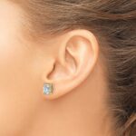 14k 2 carat Lab Grown Diamond VS/SI+ G+ Complete Oval Four Prong Stud Earrings - Image 3