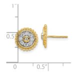 14k 1/3 carat Lab Grown Diamond VS/SI+ G+ Circle Post Earrings - Image 4