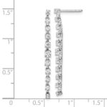 14k White Gold 3/4 carat Lab Grown Diamond VS/SI+ G+ Complete Dangle Post Earrings - Image 4