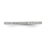 14k White Gold 1/2 carat Lab Grown Diamond VS/SI+ G+ Complete Size 9 Shared Prong Eternity Band - Image 5