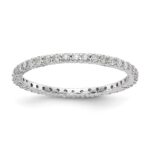 14k White Gold 1/2 carat Lab Grown Diamond VS/SI+ G+ Complete Size 7 Shared Prong Eternity Band