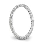 14k White Gold 1/2 carat Lab Grown Diamond VS/SI+ G+ Complete Size 8 Shared Prong Eternity Band - Image 6