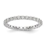 14k White Gold 1 carat Lab Grown Diamond VS/SI+ G+ Complete Size 4.5 Shared Prong Eternity Band
