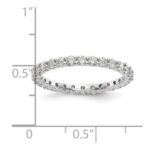 14k White Gold 1 carat Lab Grown Diamond VS/SI+ G+ Complete Size 8.5 Shared Prong Eternity Band - Image 3