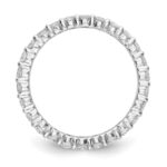 14k White Gold 1 1/2 carat Lab Grown Diamond VS/SI+ G+ Complete Size 5.5 Shared Prong Eternity Band - Image 2