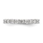 14k White Gold 2 carat Lab Grown Diamond VS/SI+ G+ Complete Size 6 Shared Prong Eternity Band - Image 5