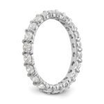 14k White Gold 2 carat Lab Grown Diamond VS/SI+ G+ Complete Size 8.5 Shared Prong Eternity Band - Image 4