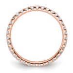 True Origin 14K Rose Gold 1/2 carat Lab Grown Diamond VS+ F+ Size 6 Complete Eternity Band - Image 2