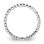 True Origin 14K White Gold 1/2 carat Lab Grown Diamond VS+ F+ Size 6.5 Complete Eternity Band - Image 2