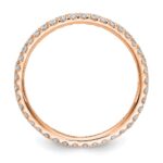 14k Rose Gold 1/2 carat Lab Grown Diamond VS/SI+ G+ Complete Size 5.5 Shared Prong Eternity Band - Image 2