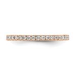 14k Rose Gold 1/2 carat Lab Grown Diamond VS/SI+ G+ Complete Size 8.5 Shared Prong Eternity Band - Image 5