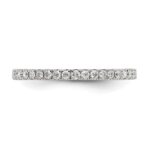 14k White Gold 1/2 carat Lab Grown Diamond VS/SI+ G+ Complete Size 5 Shared Prong Eternity Band - Image 5