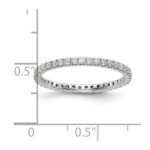14k White Gold 1/2 carat Lab Grown Diamond VS/SI+ G+ Complete Size 9 Shared Prong Eternity Band - Image 3