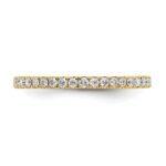14k 1/2 carat Lab Grown Diamond VS/SI+ G+ Complete Size 4 Shared Prong Eternity Band - Image 5