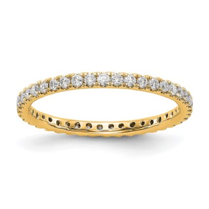 14k 1/2 carat Lab Grown Diamond VS/SI+ G+ Complete Size 6.5 Shared Prong Eternity Band