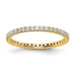 True Origin 14K Yellow Gold 1/2 carat Lab Grown Diamond VS+ F+ Size 9 Complete Eternity Band