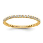 True Origin 14K Yellow Gold 1/2 carat Lab Grown Diamond VS+ F+ Size 8.5 Complete Eternity Band